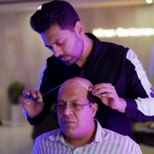 مرحله 1 نصب پروتز مو